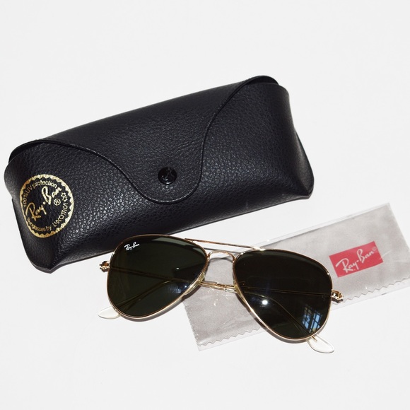 Ray-Ban Accessories - Ray-Ban 3044 Aviator Small Metal Gold Sunglasses